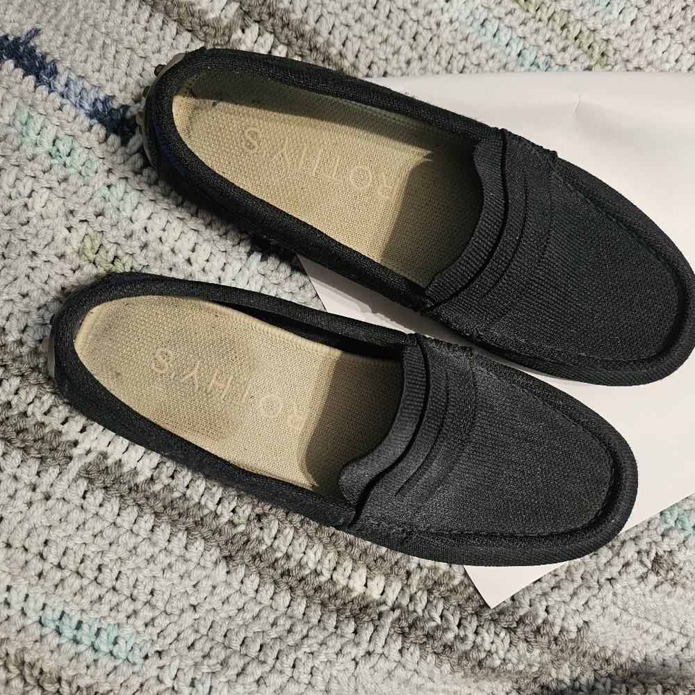 Rothy's Tan And Black Loafers - Picture 2 of 2